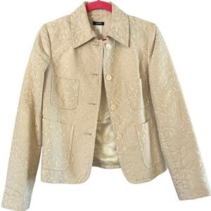 J. Crew Women's Cream Floral Jacket